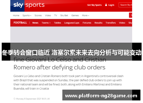 冬季转会窗口临近 洛塞尔索未来去向分析与可能变动