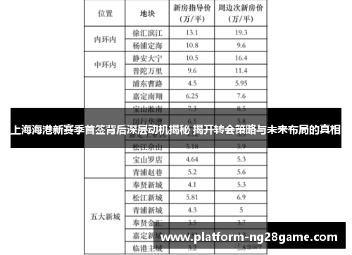 上海海港新赛季首签背后深层动机揭秘 揭开转会策略与未来布局的真相