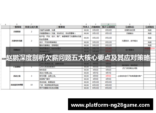 赵鹏深度剖析欠薪问题五大核心要点及其应对策略