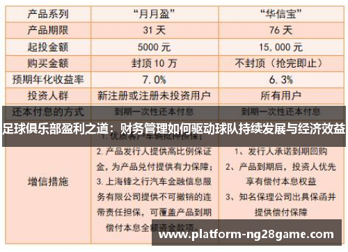 足球俱乐部盈利之道：财务管理如何驱动球队持续发展与经济效益